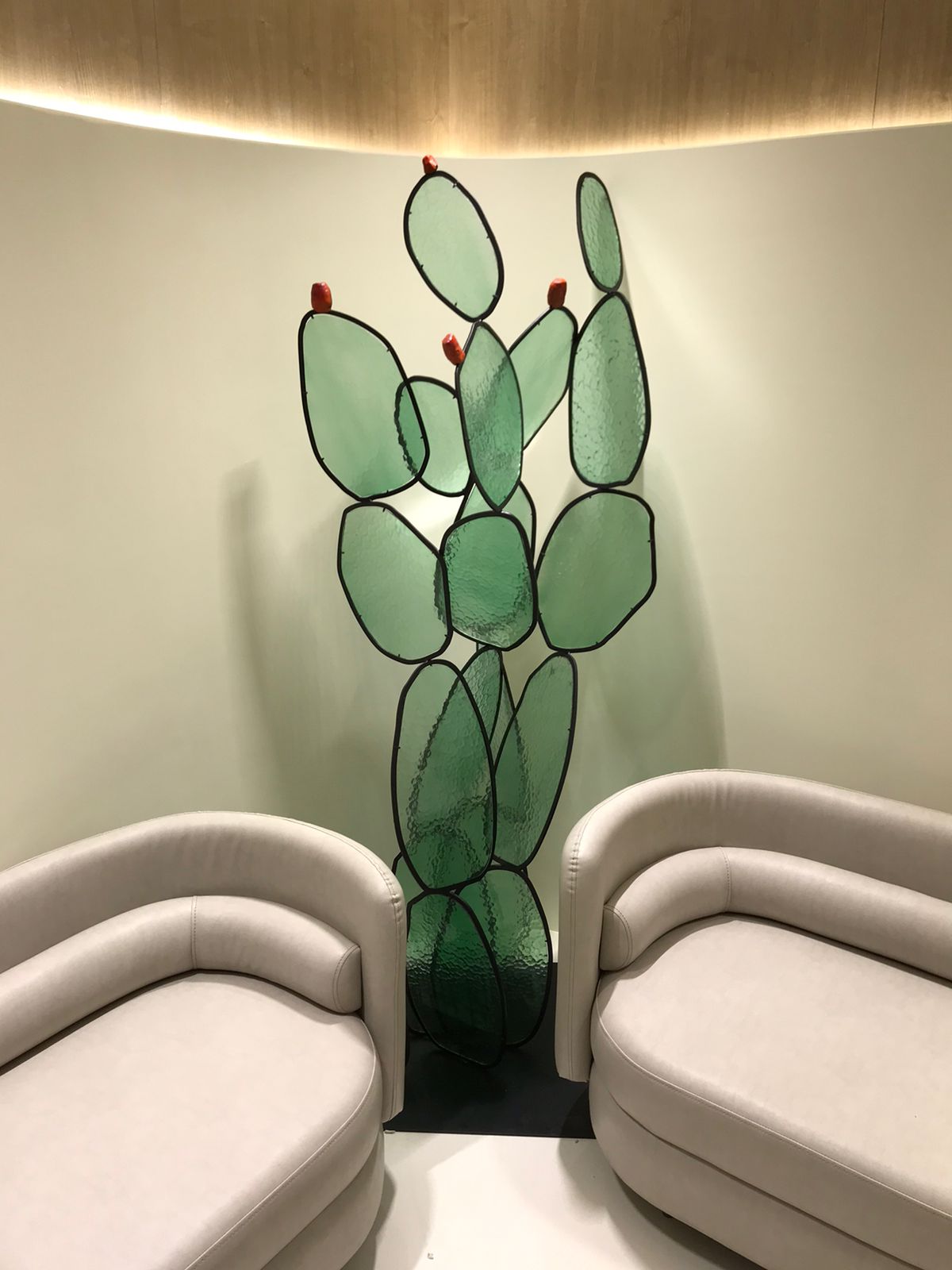 Glass Cactus Sculpture
