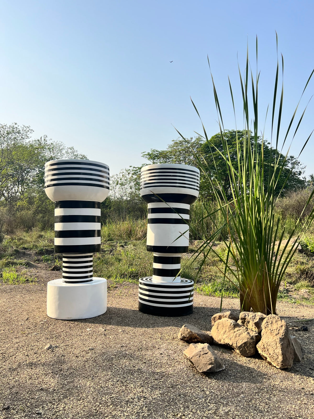 Optic Stripe Planters
