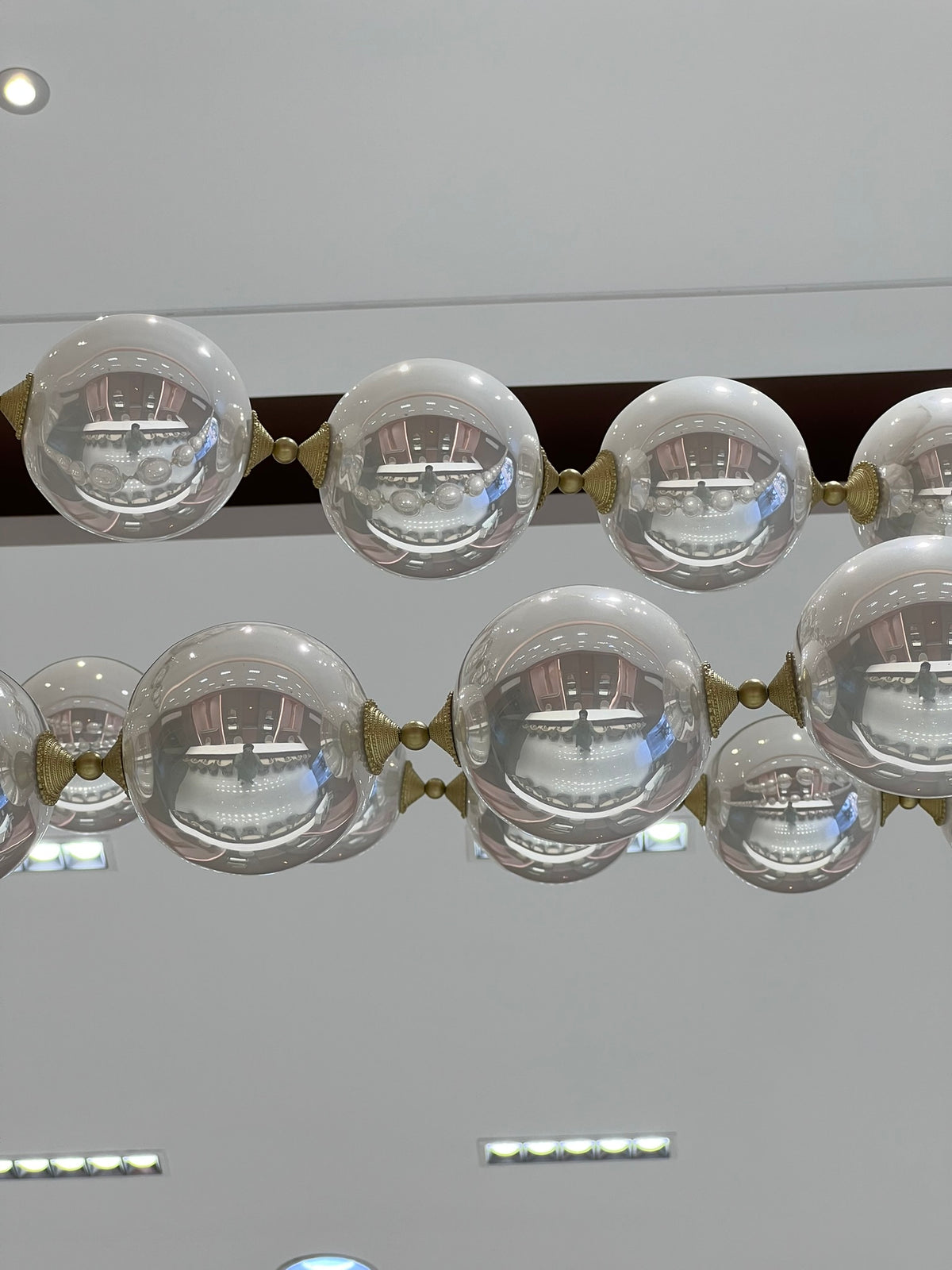 Draped Pearl Sphere Chandelier