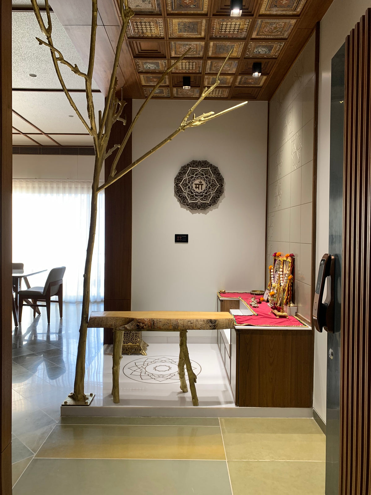 Golden Branch Tree Sculpture