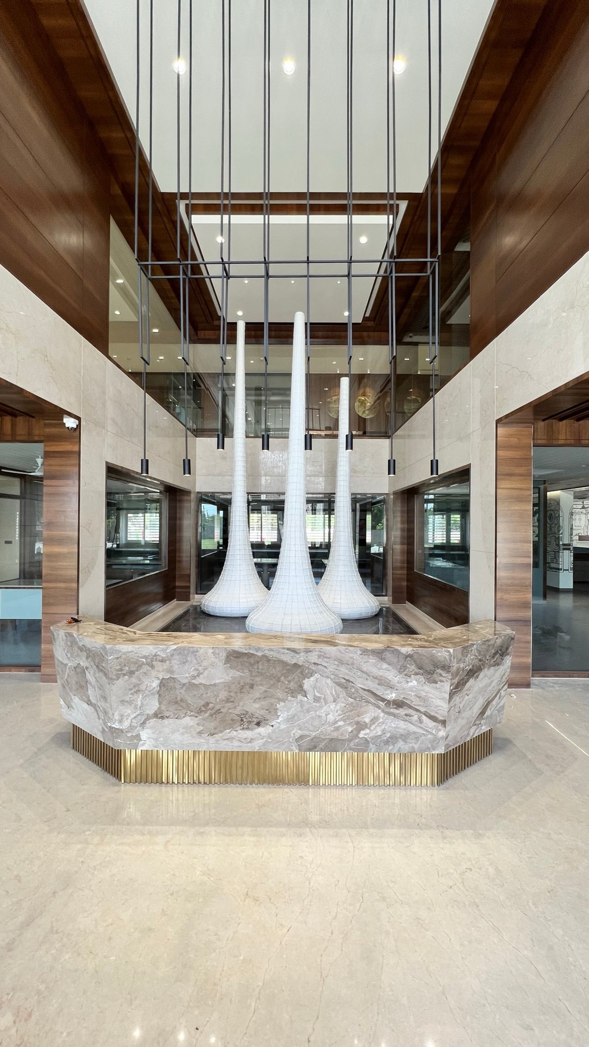 White Spire Sculpture Trio