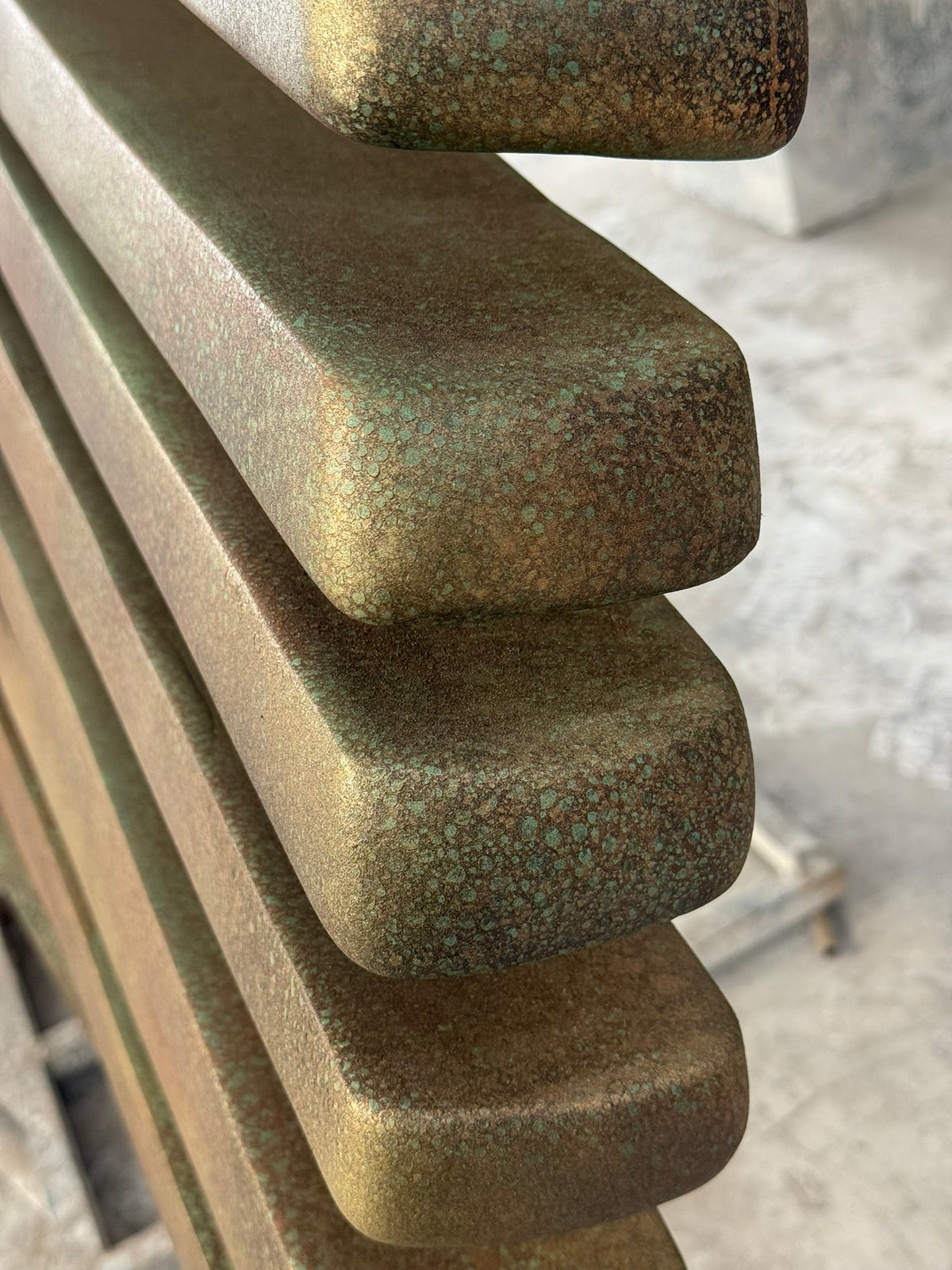 Bronze Helix Feather Sculpture