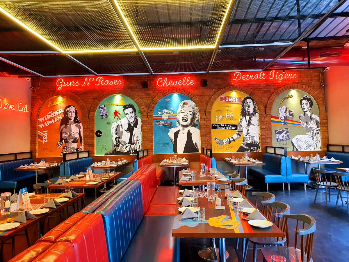 Retro Diner Mural Wall