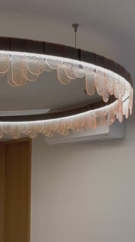 Lumen Cascade — Sculptural Glass Chandelier